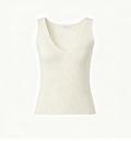 Unmrex - Women's V-Neck Ribbed Knit Tank Tops, Slim Fit Sleeveless Summer Tees