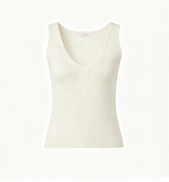 Unmrex - Women's V-Neck Ribbed Knit Tank Tops, Slim Fit Sleeveless Summer Tees
